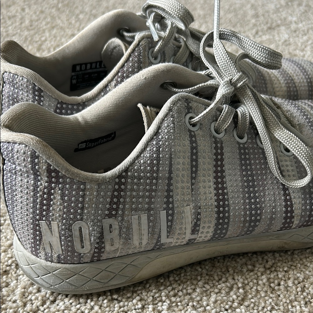 *SOLD* NOBULL Gray Striped Sneakers - Picture 7 of 7